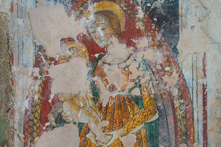 Saint Mary of Palombara: Detail of the “Madonna and Child”